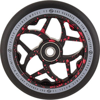 Striker Essence V3 Black PU 110mm Stunt Scooter Rolle - Splash Schwarz/Rot-ScootWorld.de