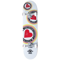 Herz Versorgung Orbit Logo komplette Skateboard - White/Black/Red-ScootWorld.de