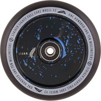 Striker Lighty Fullcore V3 Black PU 110mm Stunt Scooter Rolle - Splash Schwarz/Blau-ScootWorld.de