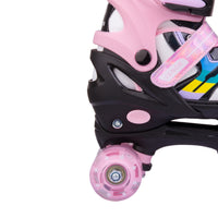 VENOR Ignite LED Side-By-Side Rollschuhe - Schwarz/Rosa-ScootWorld.de
