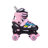 VENOR Ignite LED Side-By-Side Rollschuhe - Schwarz/Rosa-ScootWorld.de