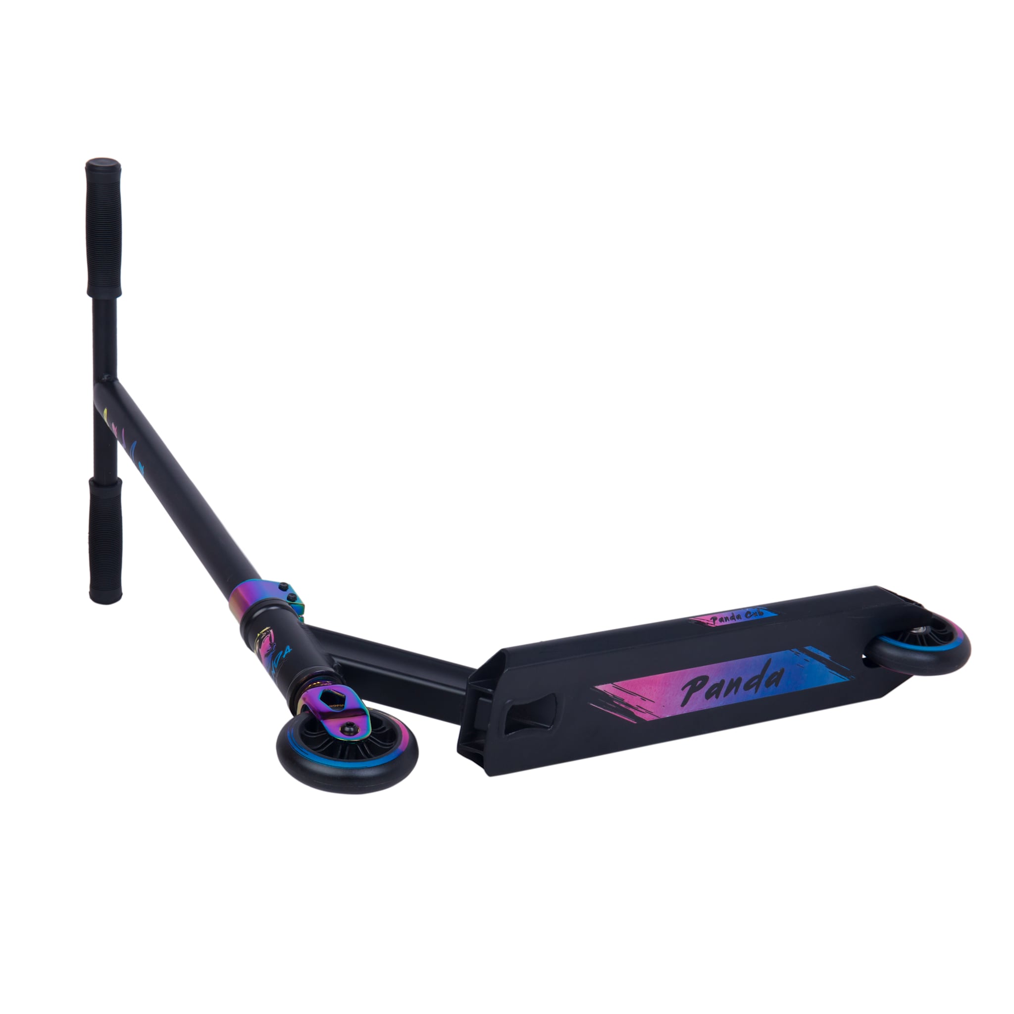 Panda Cub Stunt Scooter - Black/Rainbow-ScootWorld.de