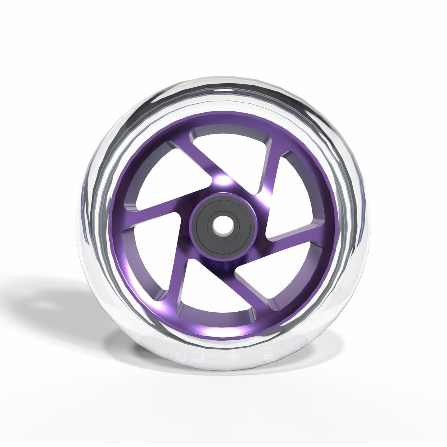 Striker Lux Spoked Clear PU 110MM Stunt Scooter Rolle - Klar/Lila-ScootWorld.de