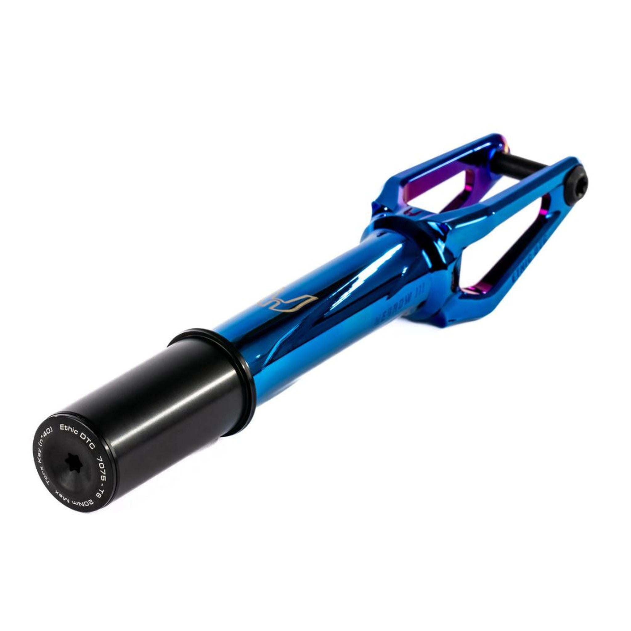 Ethic Merrow HIC V3 Stunt Scooter Fork - Blau Chrome-ScootWorld.de