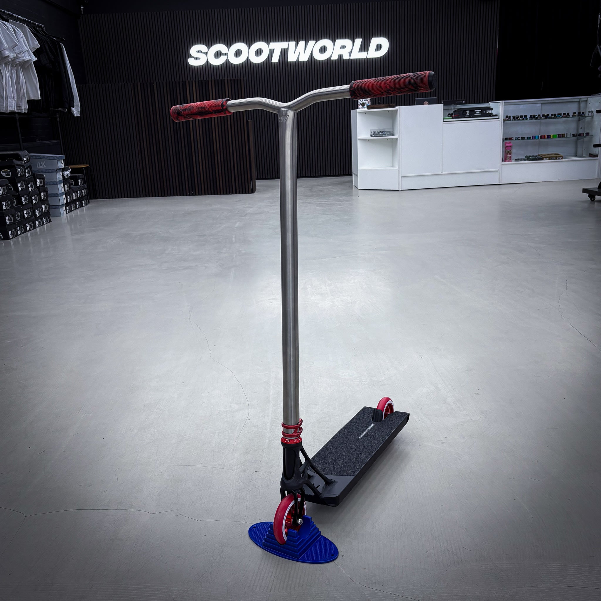 Striker Ethic Pande Boxed Custom Stunt Scooter - Black/Red/Raw-ScootWorld.de