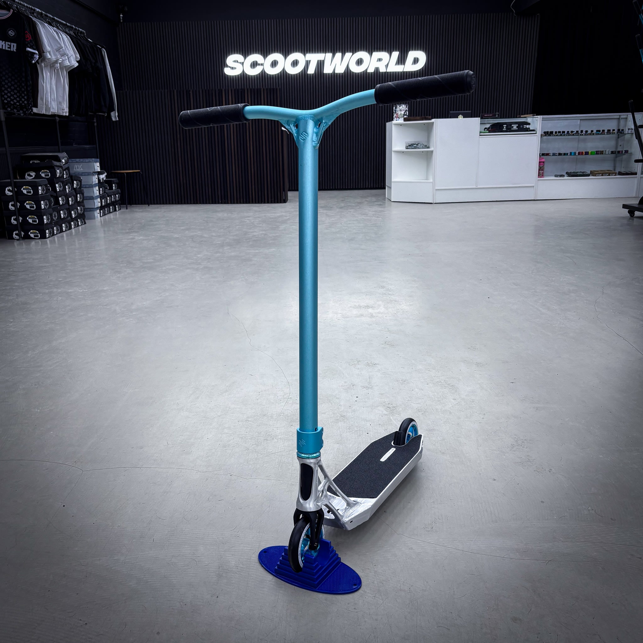 Striker Pande Raw/Teal/Black Custom Stunt Scooter - Raw/Teal/Black-ScootWorld.de