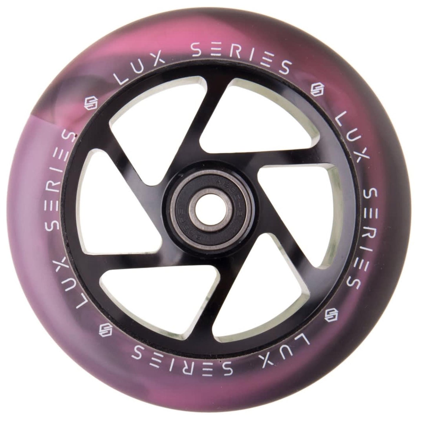 Striker Lux Spoked 110mm Stunt Scooter Rolle - Schwarz/Rosa-ScootWorld.de