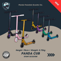 Panda Cub Stunt Scooter - Black/Rainbow-ScootWorld.de