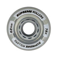 Supreme Rollers Quad Rollen 62mm/78A - Klar-ScootWorld.de