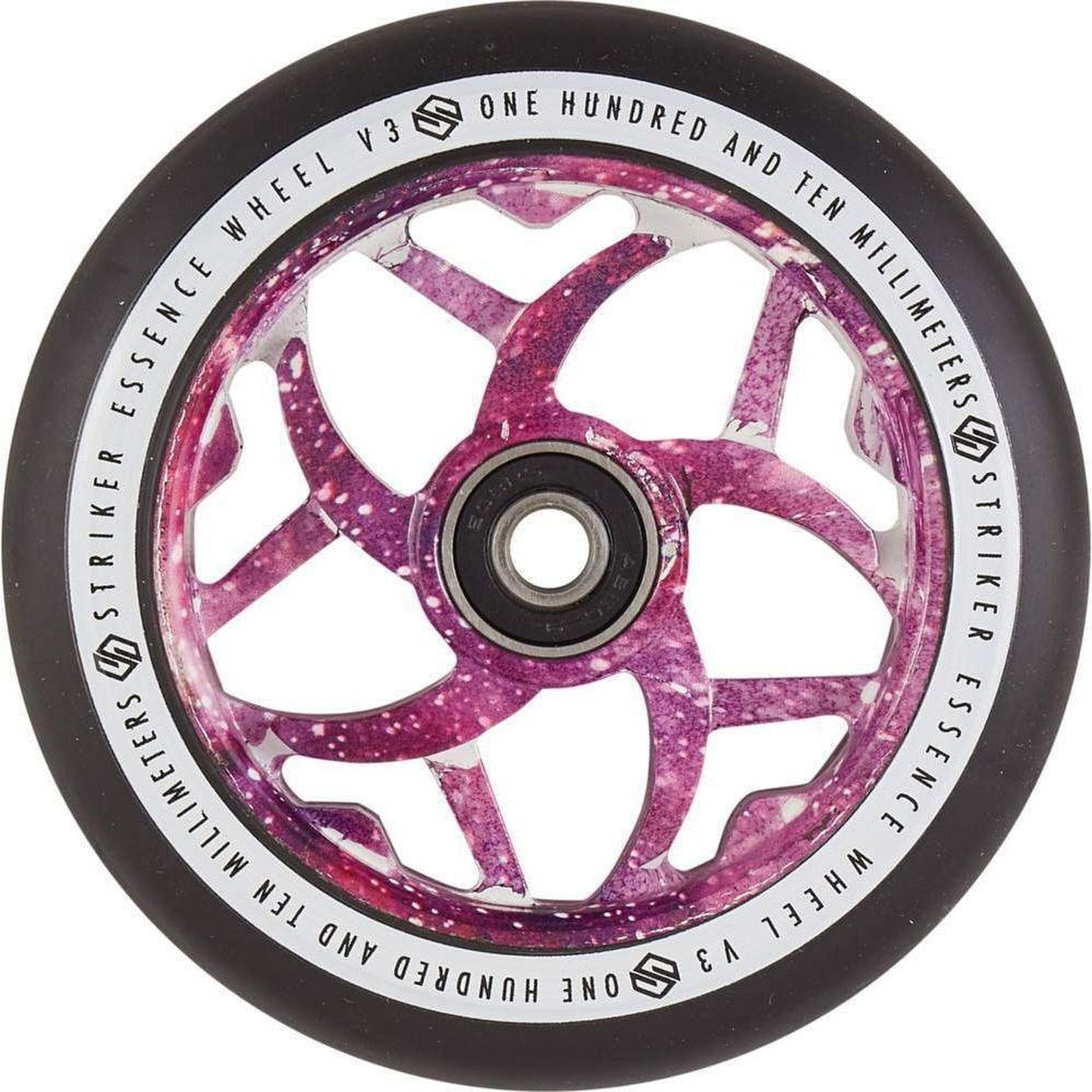 Striker Essence V3 Black PU 110mm Stunt Scooter Rolle - Lila Galaxy-ScootWorld.de