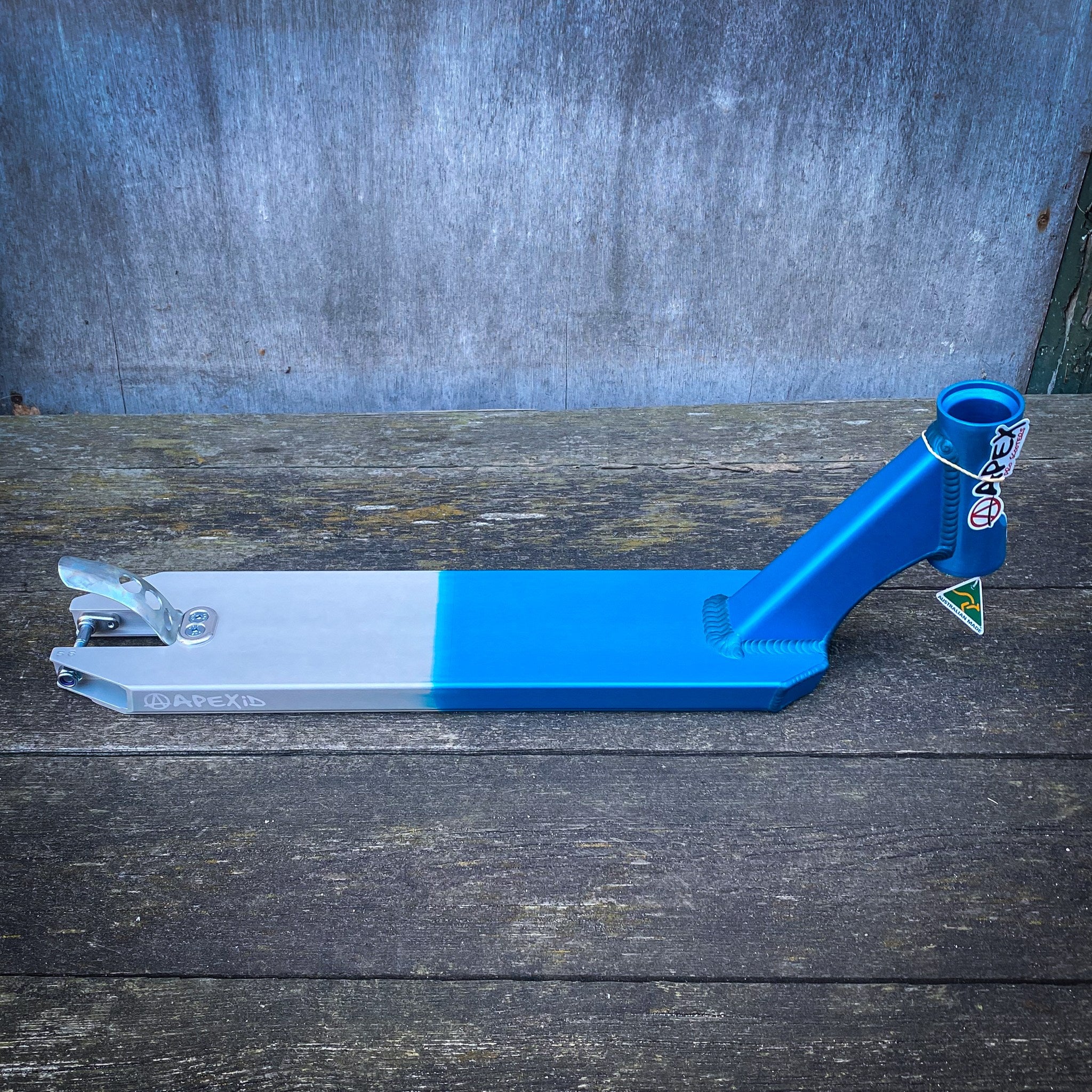 Apex ID Limited 4.5" Stunt Scooter Deck - Blue/Silver-ScootWorld.de