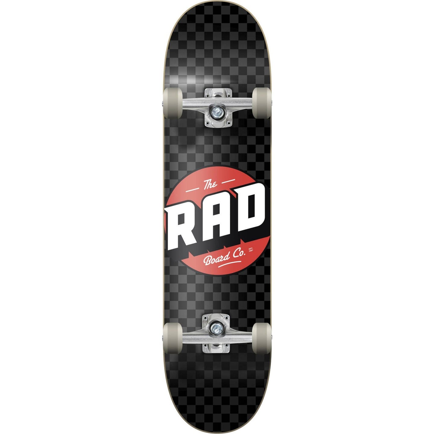 RAD Checkers Progressives Skateboard - Schwarz/Grau-ScootWorld.de