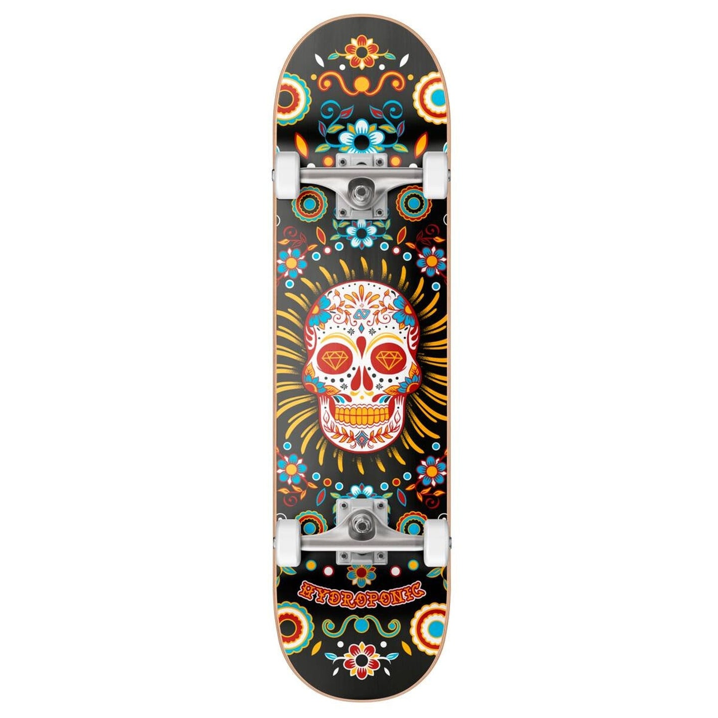 Hydroponisches mexikanisches Komplett-Skateboard - Black Skull-ScootWorld.de