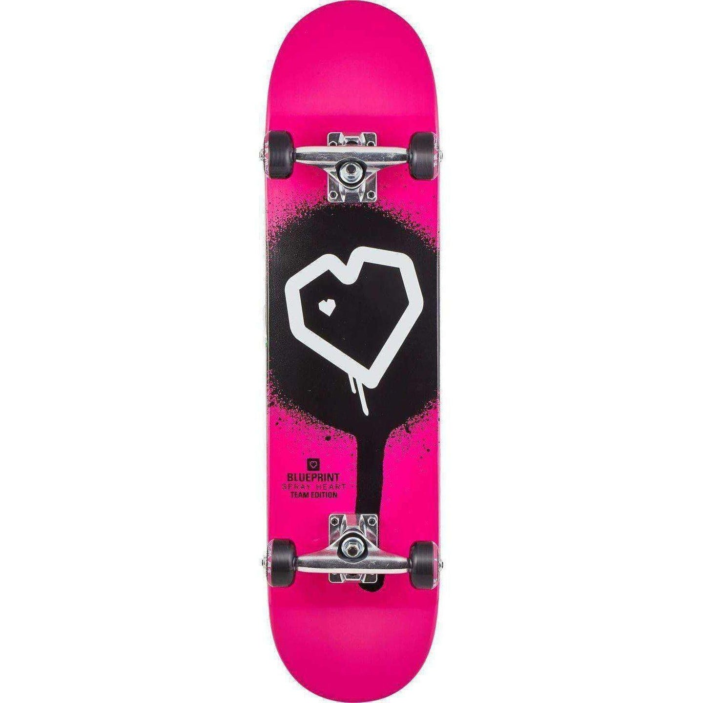 Blueprint Spray Heart Skateboard Komplettboard - Rosa-ScootWorld.de