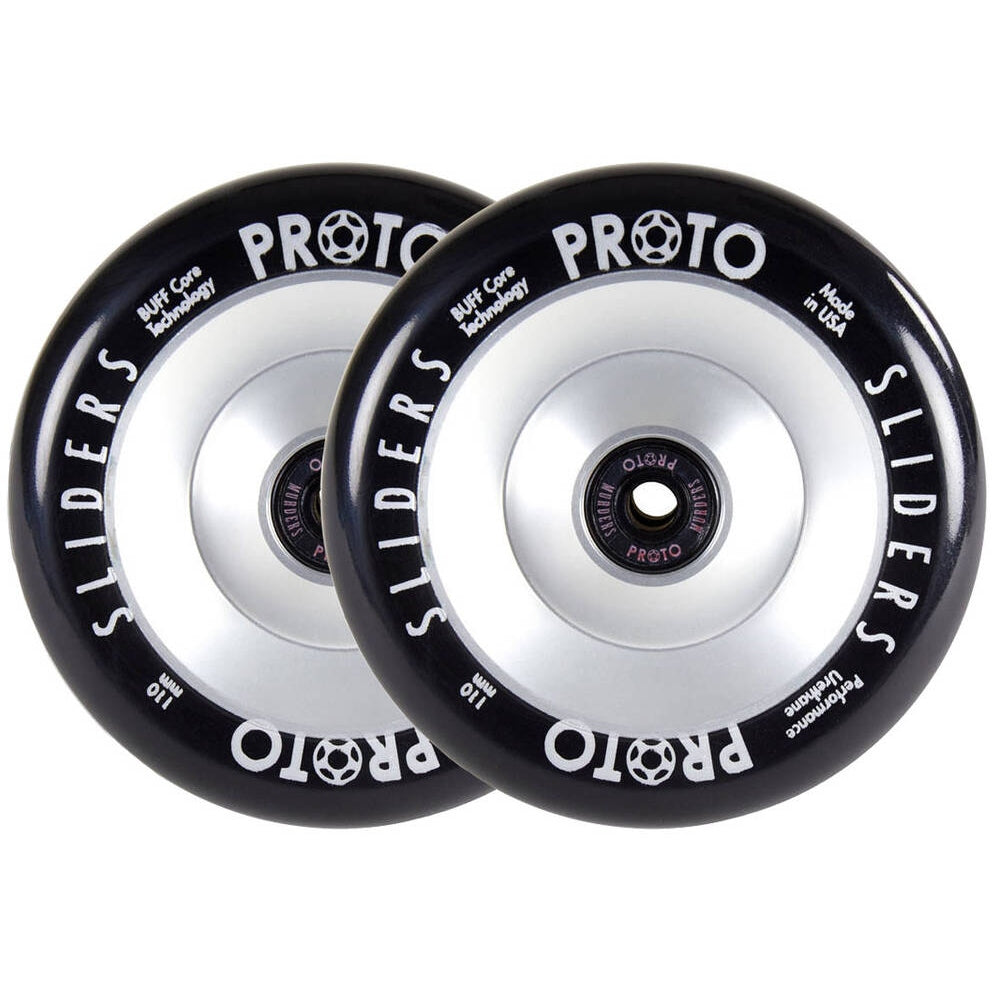 Proto Full Core Sliders Stunt Scooter Rolle 2-Pack - Silver-ScootWorld.de