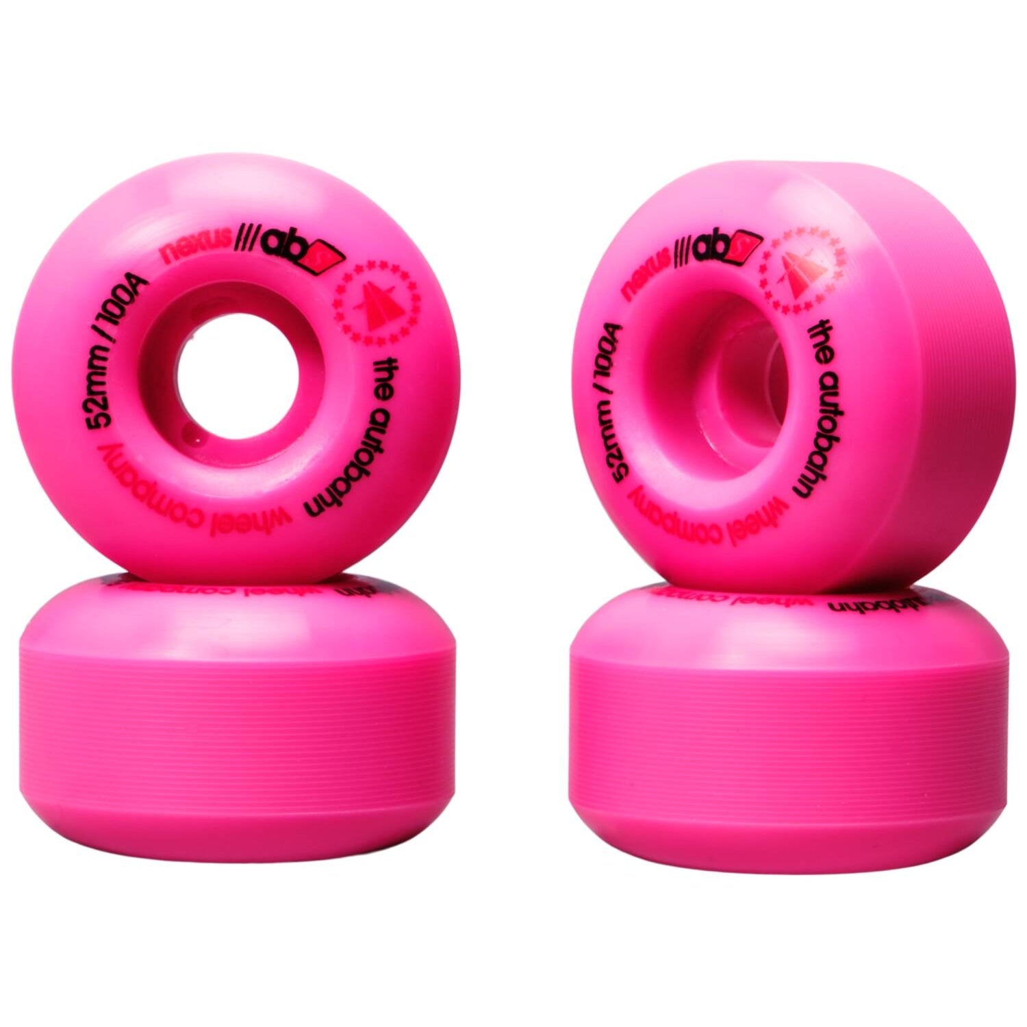 Autobahn Nexus 100A Skateboard Rollen 4-Pack - Pink-ScootWorld.de