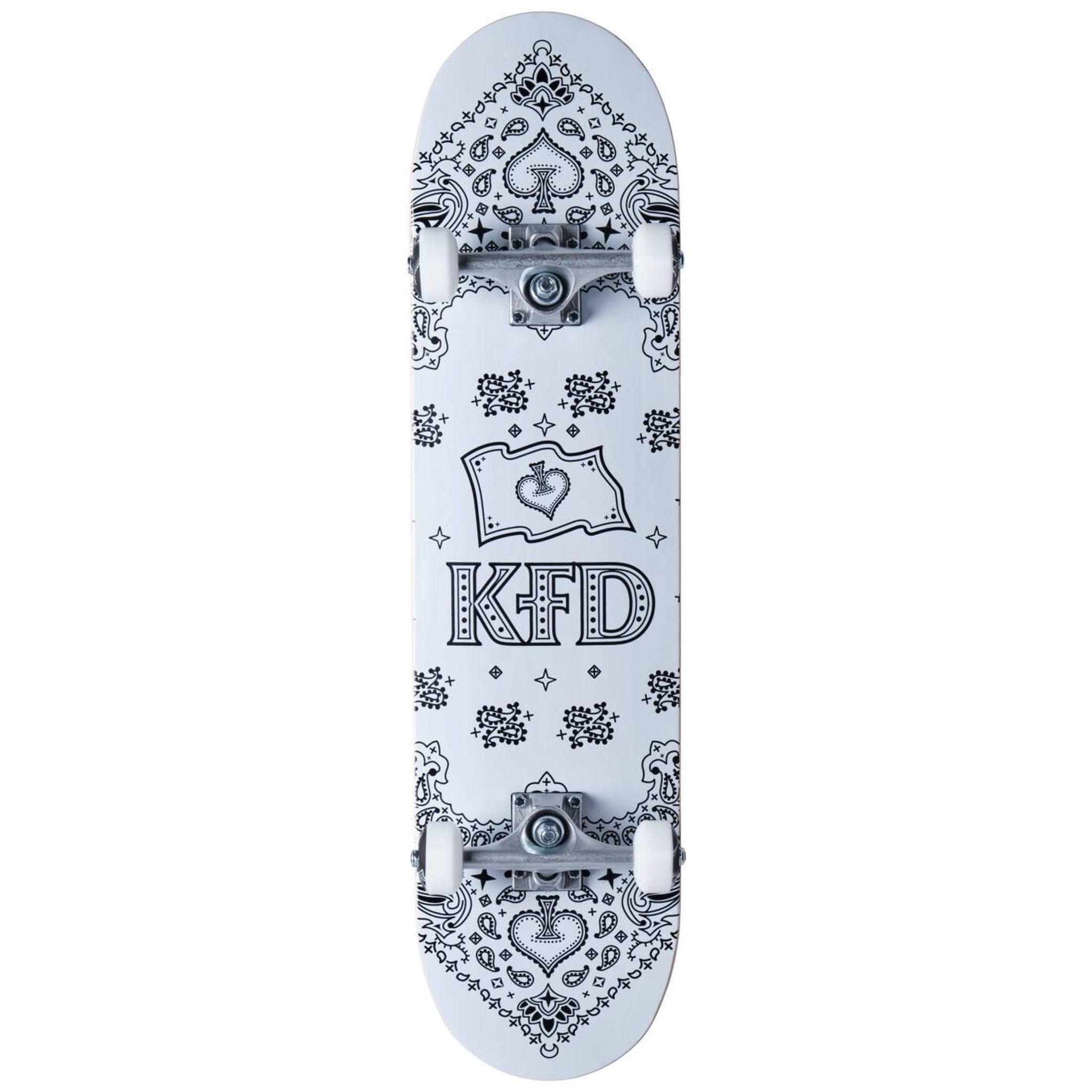 KFD Bandana Komplett-Skateboard - White-ScootWorld.de