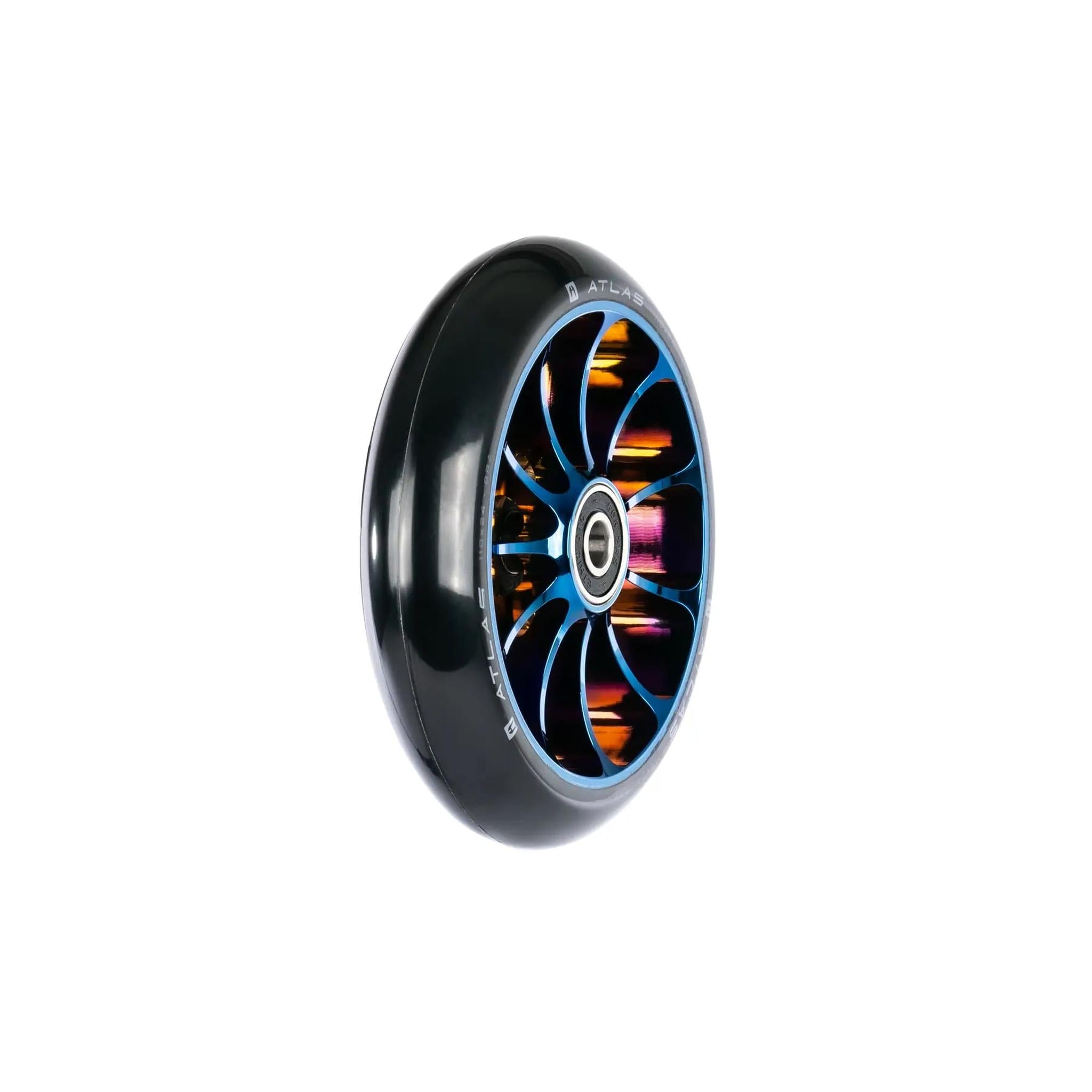 Ethic Atlas Stunt Scooter Rolle - Chrome Blue-ScootWorld.de