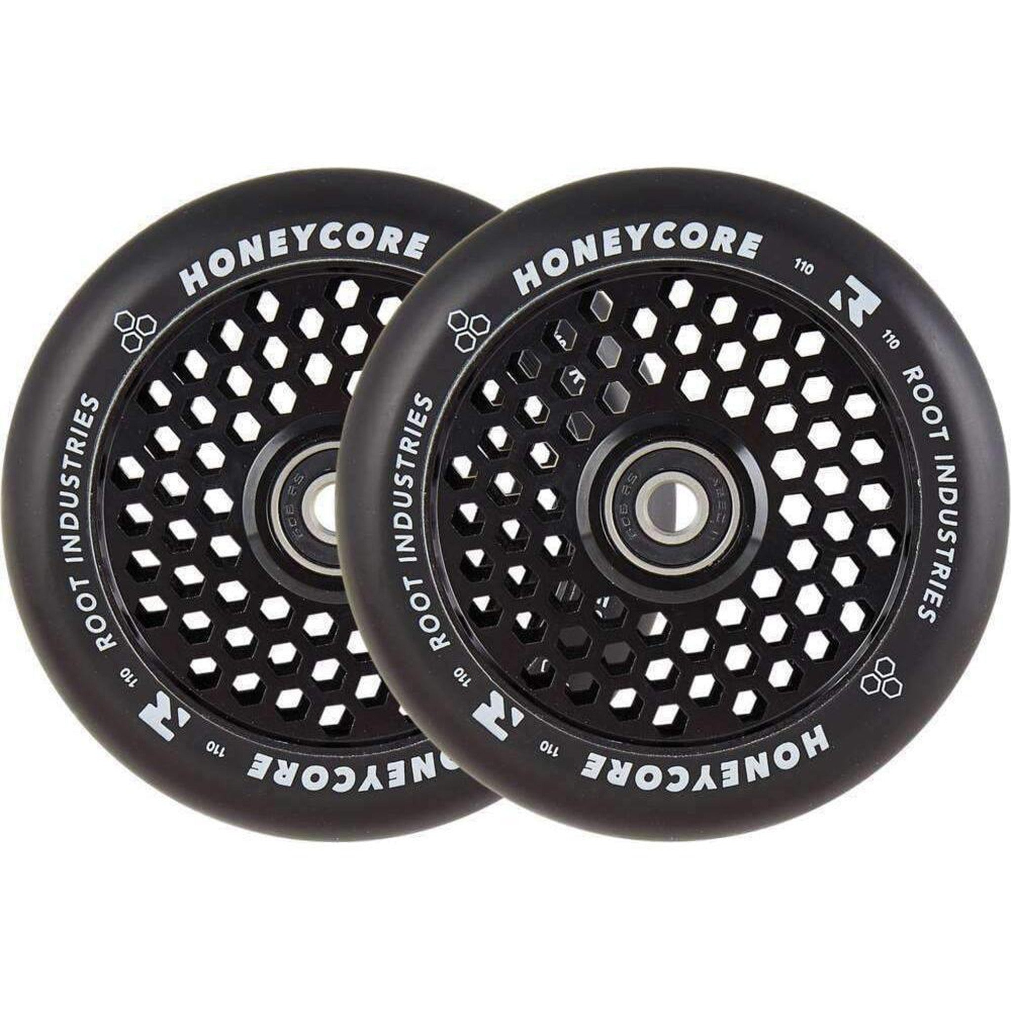 Root Honeycore 110mm Stunt Scooter Rollen 2-pack - Black-ScootWorld.de