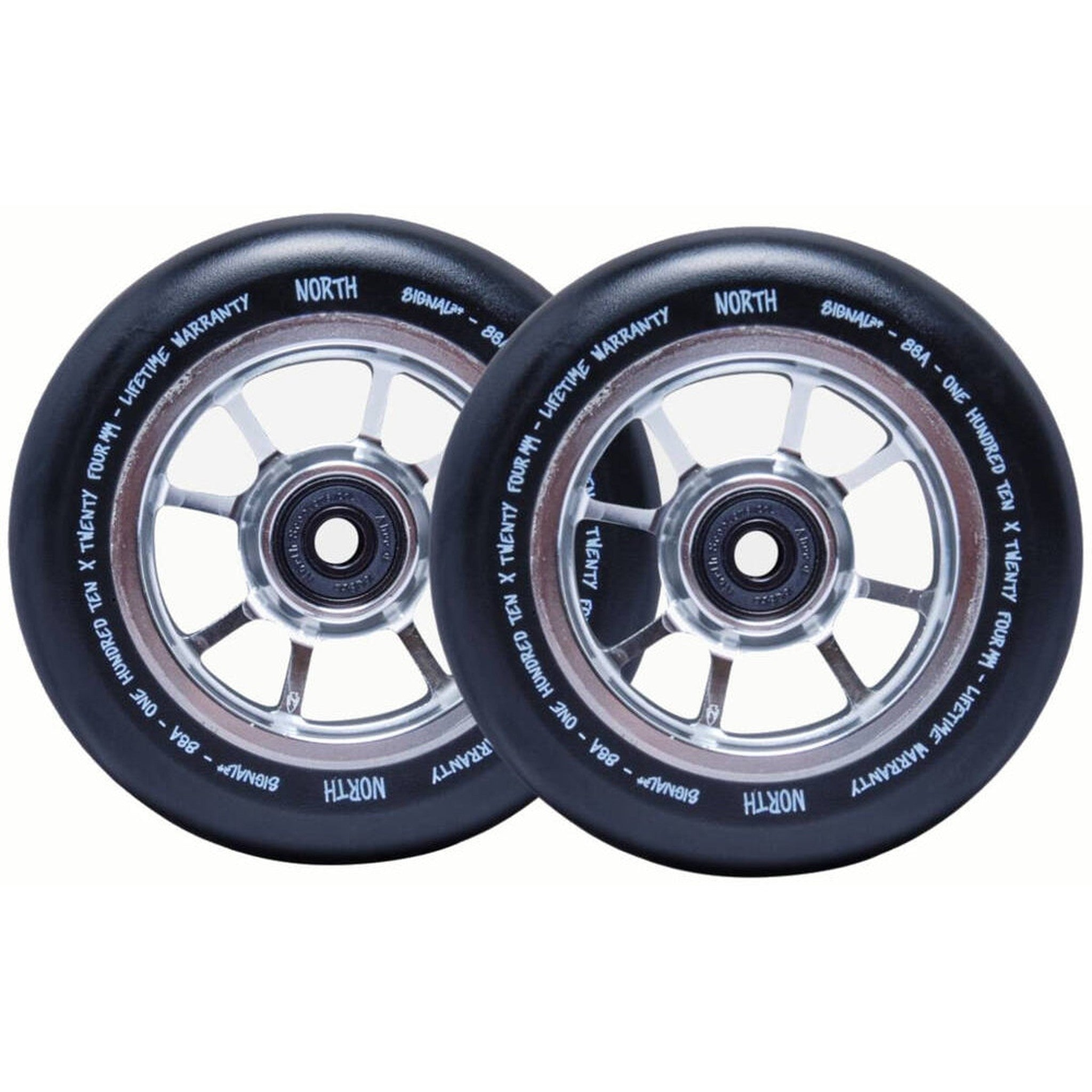 North Signal Stunt Scooter Rolle 2-Pack - Silver-ScootWorld.de
