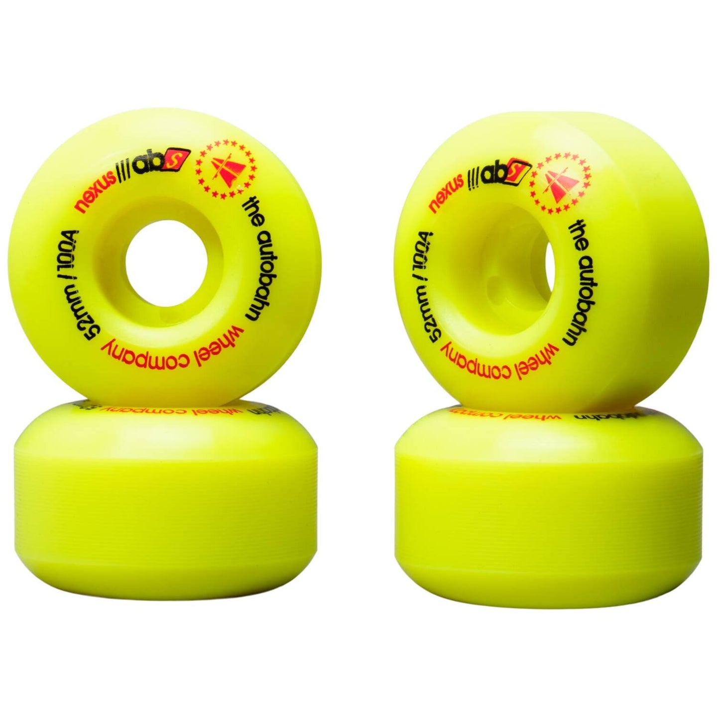 Autobahn Nexus 100A Skateboard Rollen 4-Pack - Yellow-ScootWorld.de