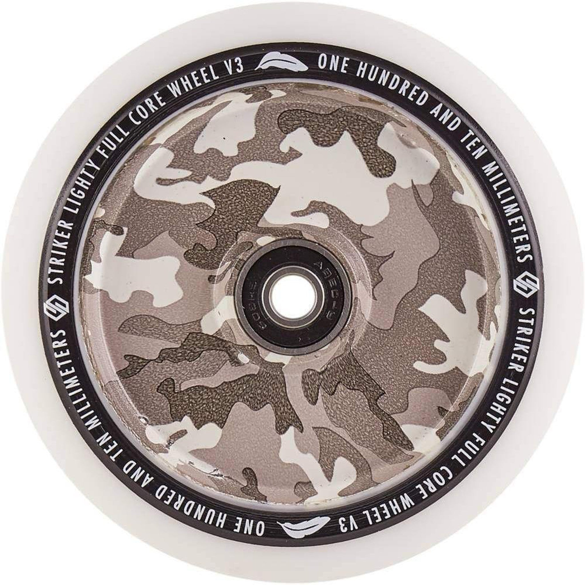 Striker Lighty Fullcore V3 White PU 110mm Stunt Scooter Rolle - Snow Camoflague-ScootWorld.de