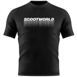 ScootWorld Repeat Logo Tshirt - Black-ScootWorld.de