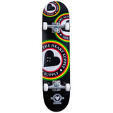 Herz Versorgung Orbit Logo komplette Skateboard - Black/White/Red-ScootWorld.de