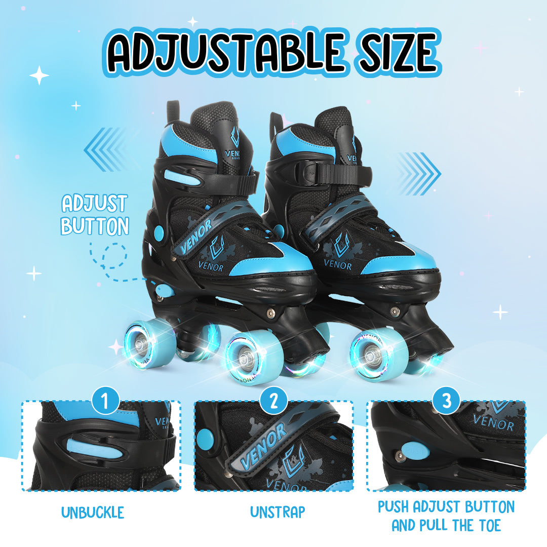 VENOR Ignite LED Side-By-Side - Black/Blue-ScootWorld.de