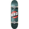 RAD Checkers Progressives Skateboard - Schwarz/Türkis