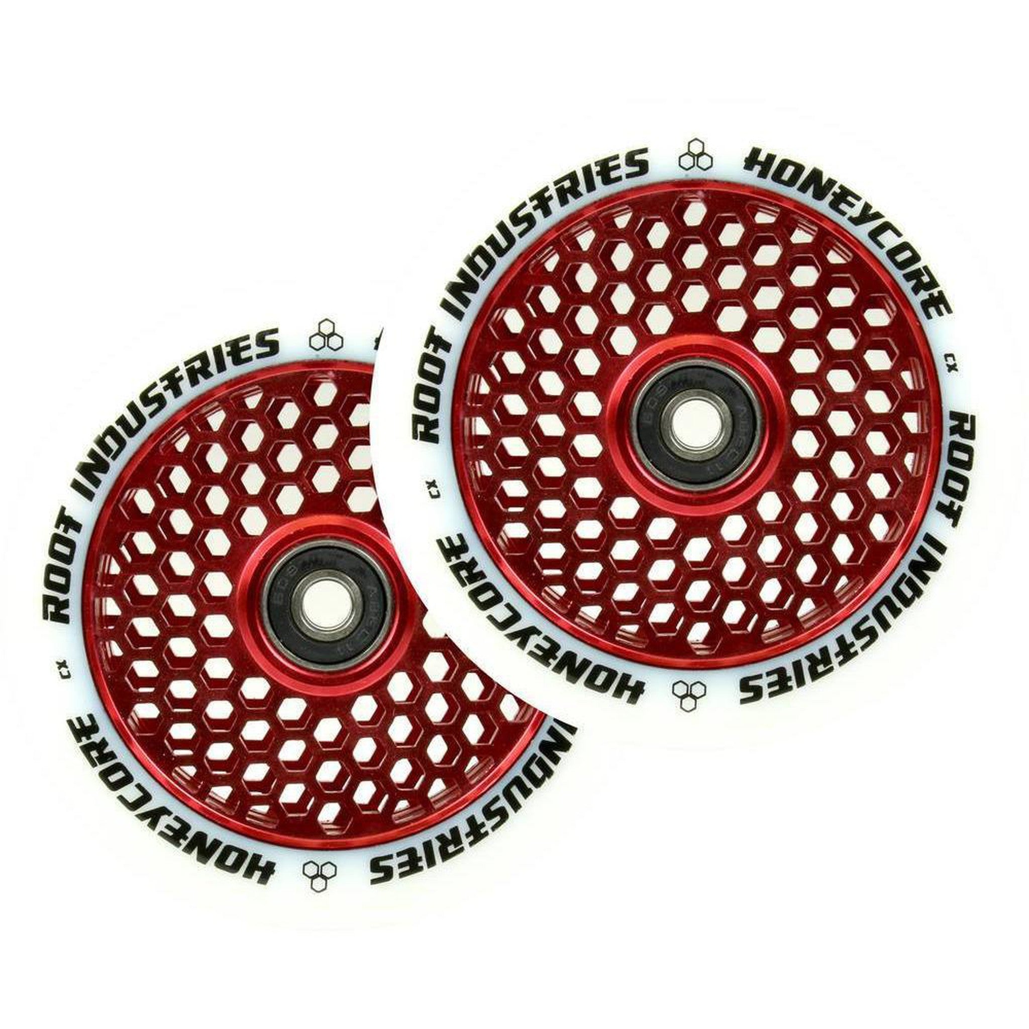 Root Honeycore Weiß 110mm Stunt Scooter Rollen 2-pack - Red-ScootWorld.de