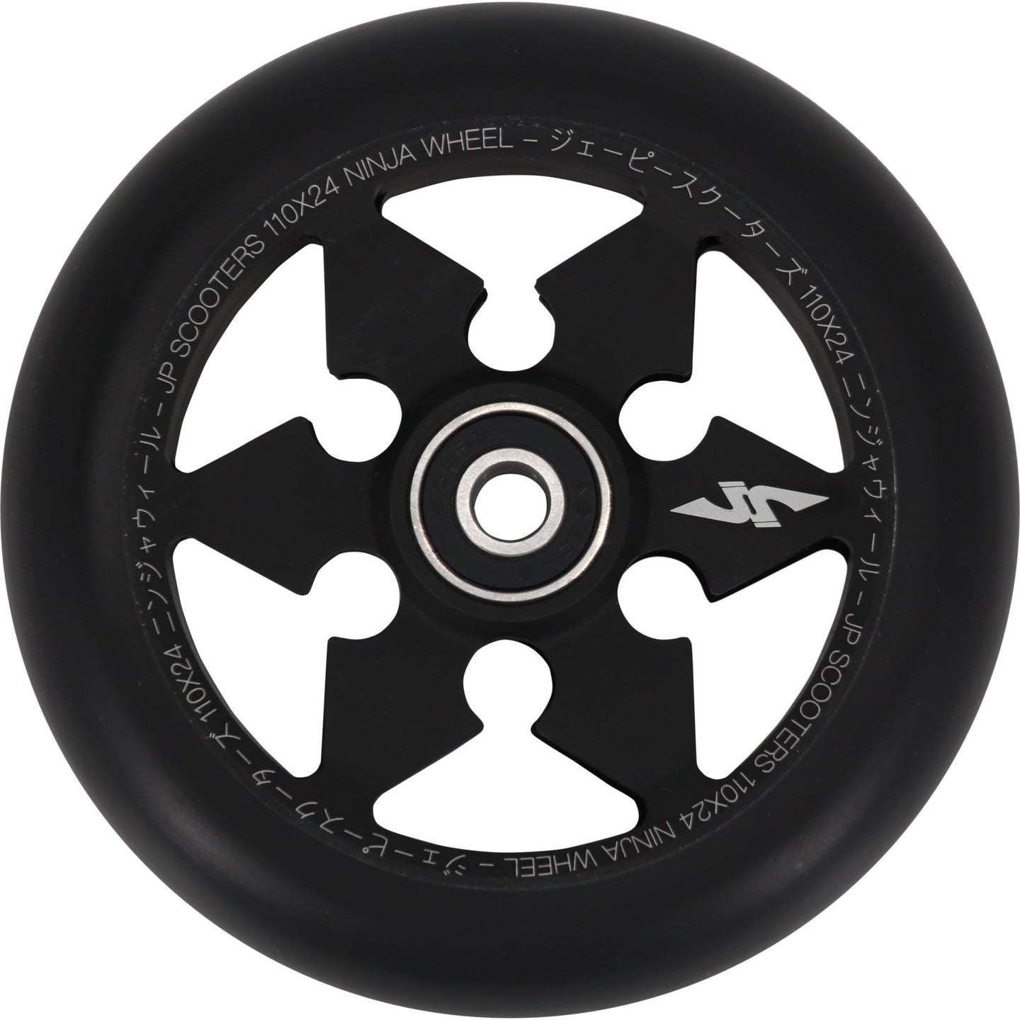 JP Ninja 6-Spoke Stunt Scooter Rolle - Black-ScootWorld.de