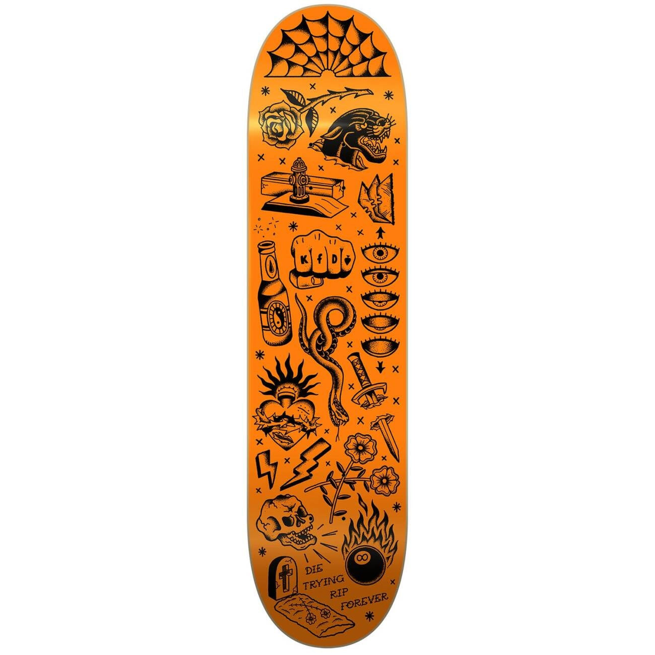 KFD Premium Wallpaper Skateboard Deck - Flash Orange-ScootWorld.de