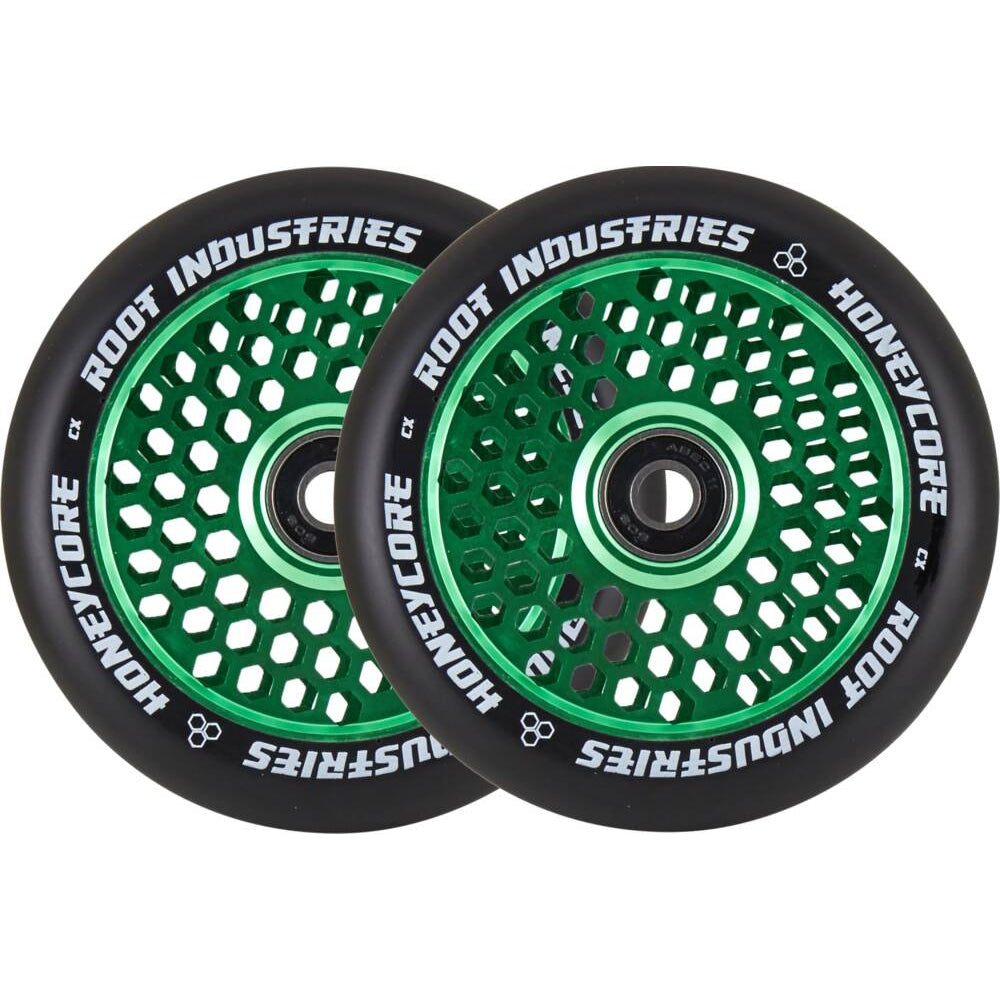 Root Honeycore 110mm Stunt Scooter Rollen 2-pack - Green-ScootWorld.de