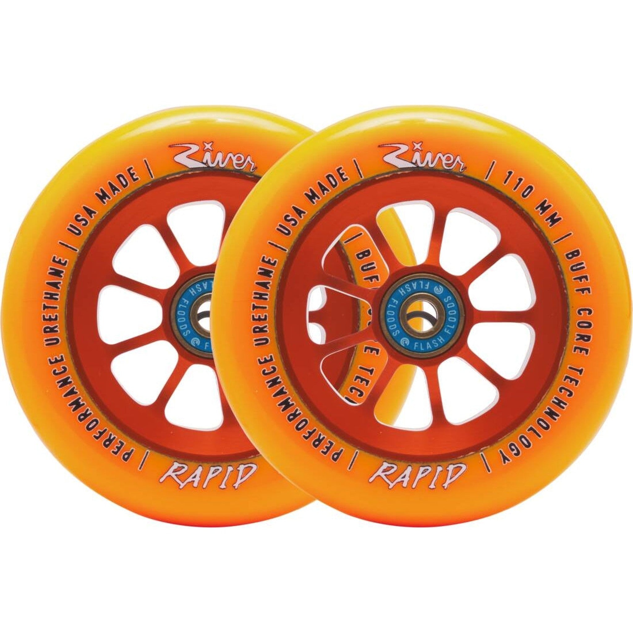 River Naturals Rapid Stunt Scooter Rollen 2-Pack - Sunset-ScootWorld.de