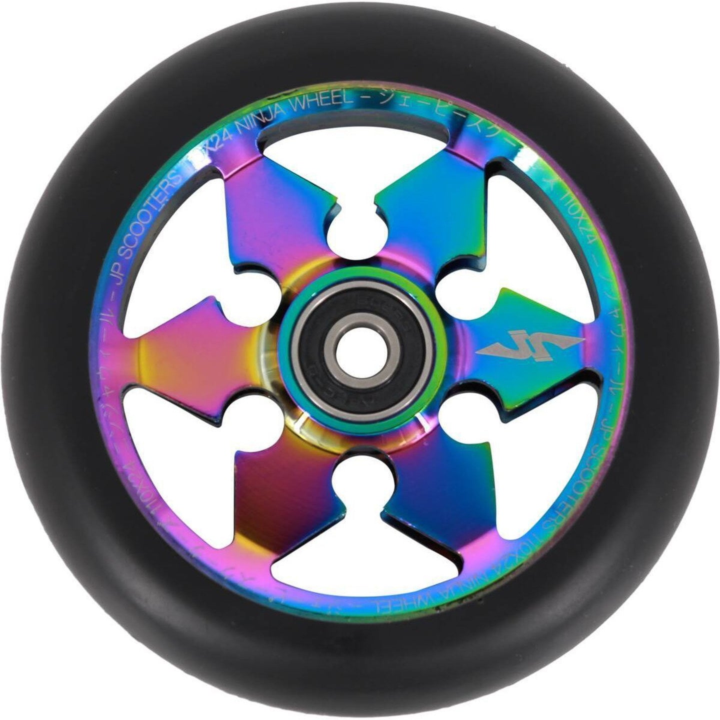 JP Ninja 6-Spoke Stunt Scooter Rolle - Rainbow-ScootWorld.de