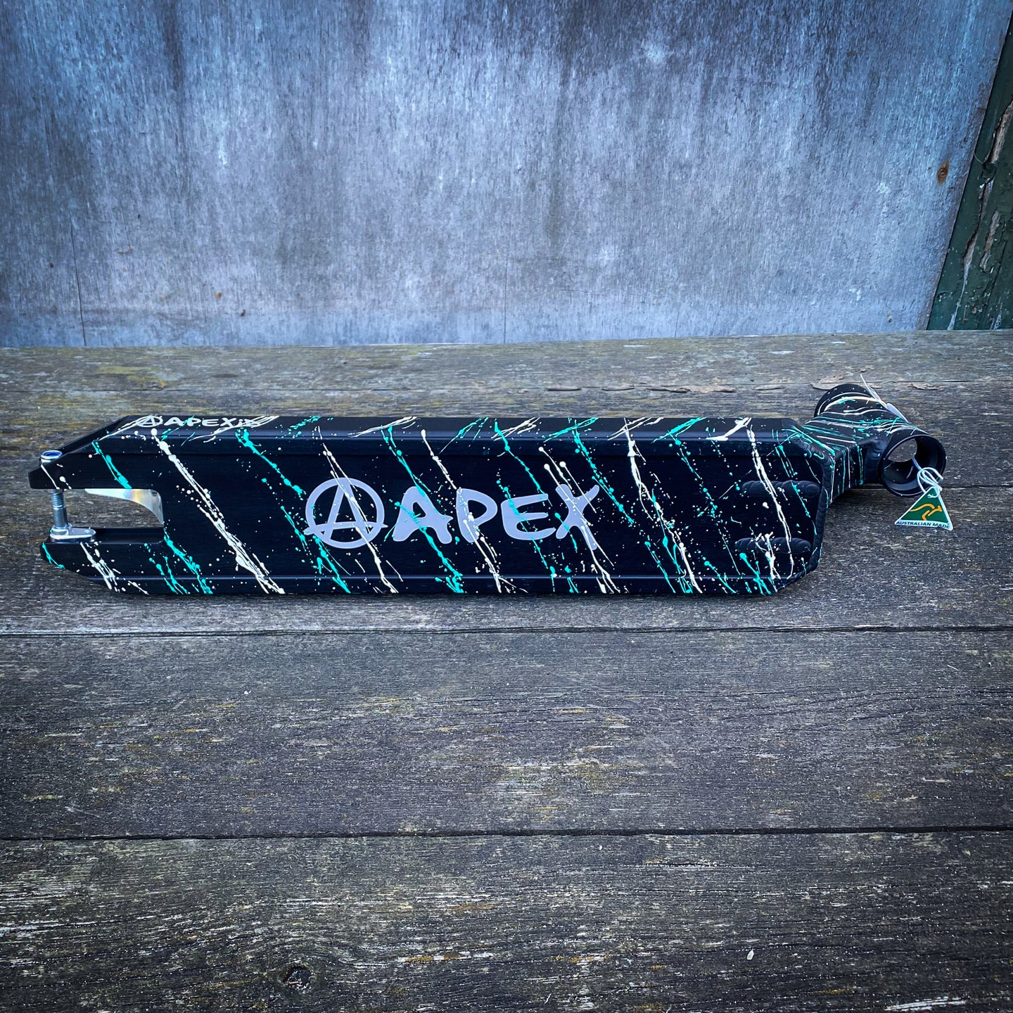 Apex ID Limited 4.5" Stunt Scooter Deck - Black/White/Frazetta Splash-ScootWorld.de