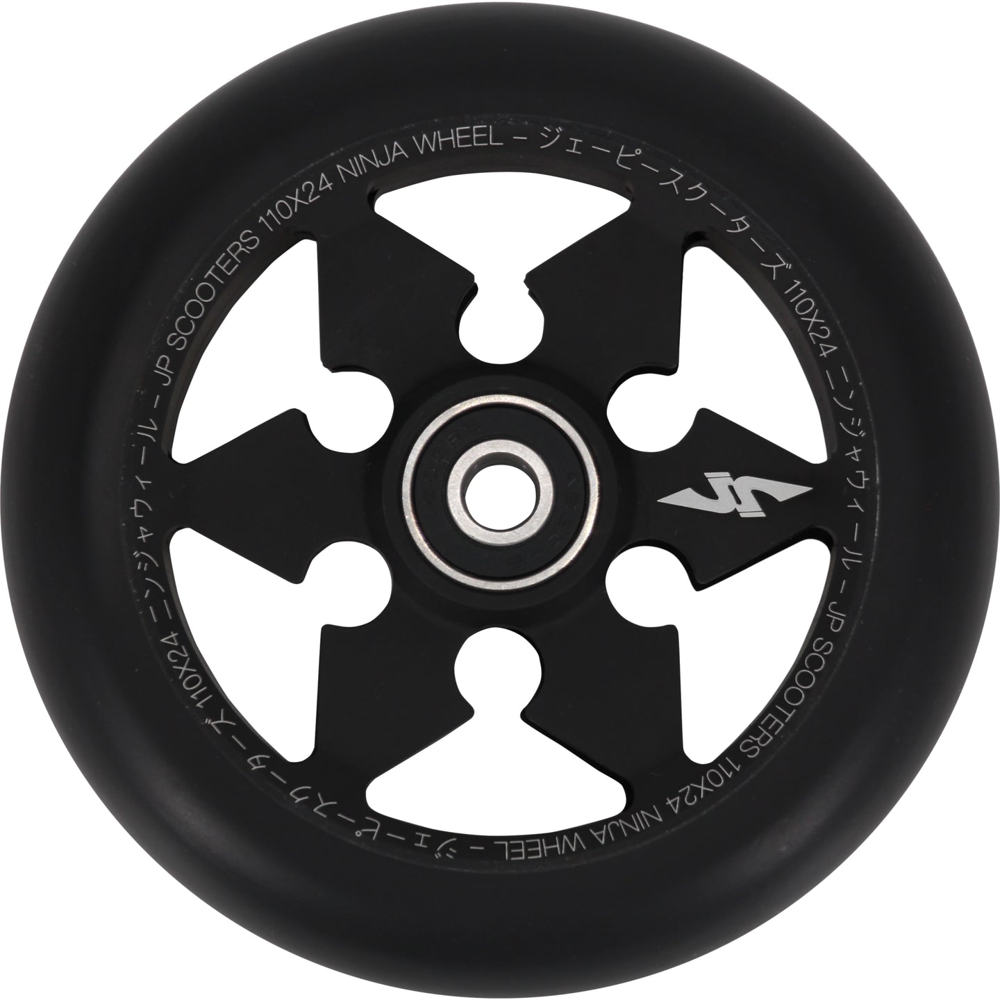 JP Ninja 6-Spoke Stunt Scooter Rolle - Black-ScootWorld.de
