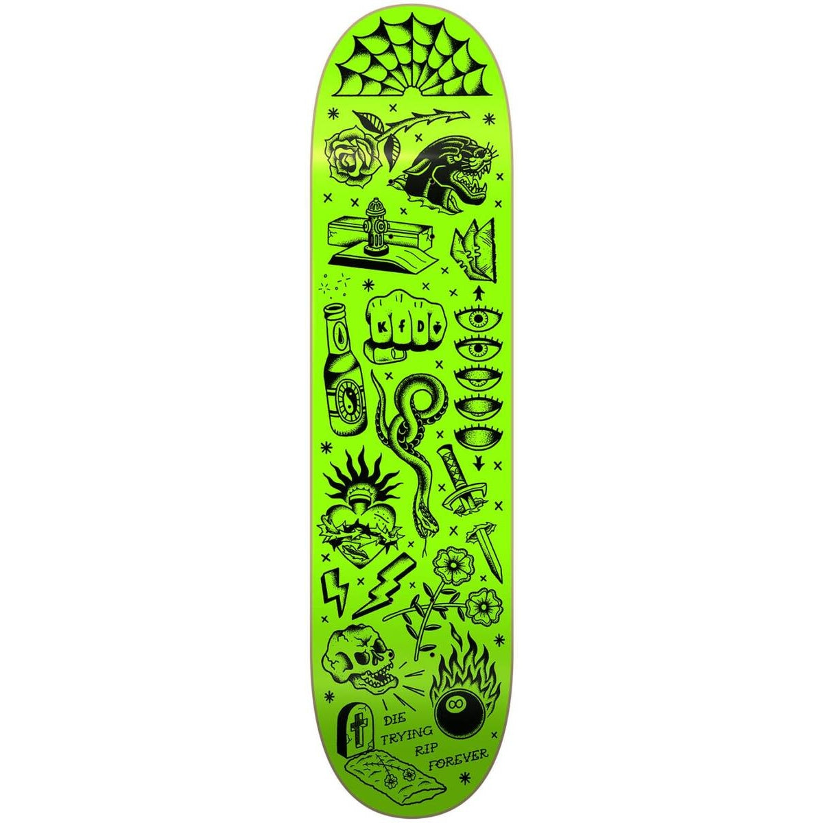 KFD Premium Wallpaper Skateboard Deck - Flash Green-ScootWorld.de