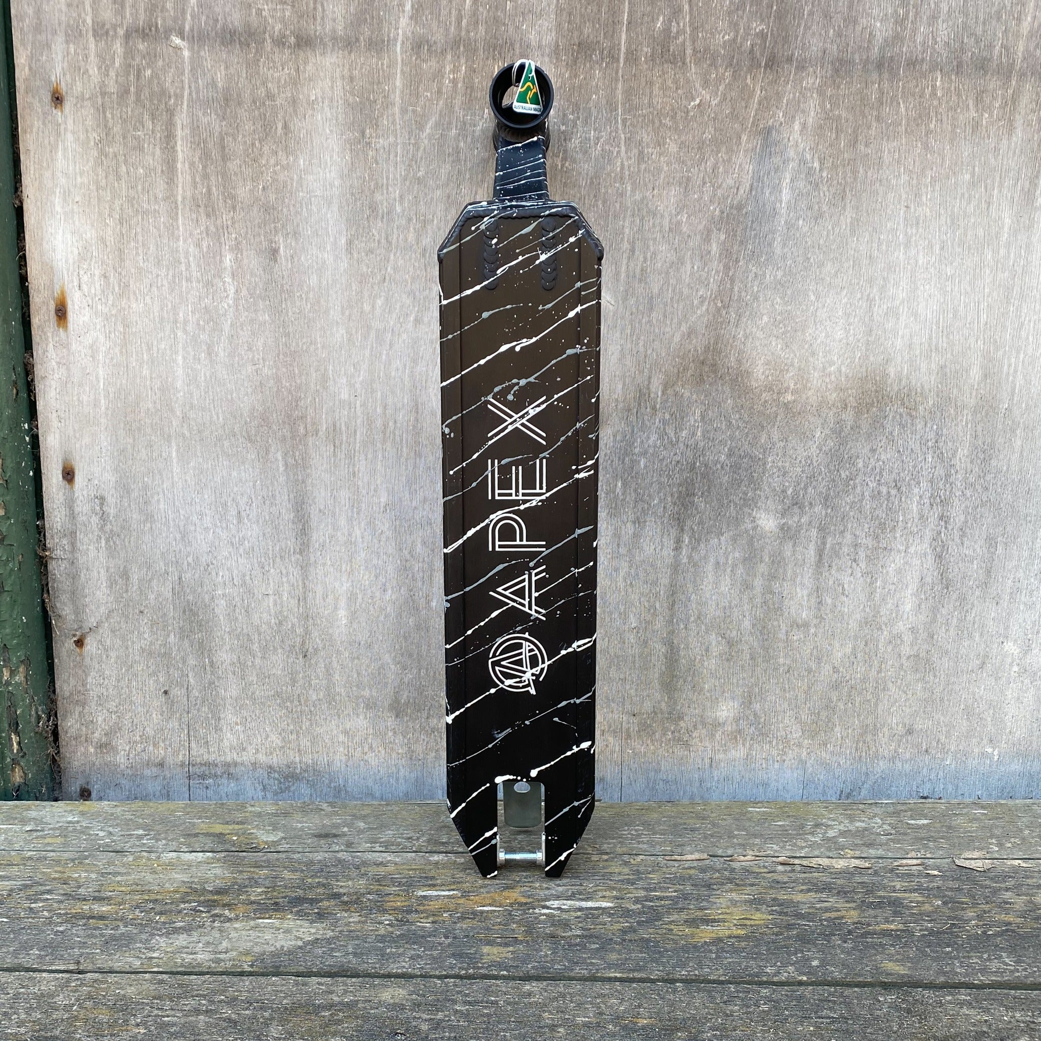 Limited Apex ID Black/Silver Splash Stunt Scooter Deck - Black/Silver-ScootWorld.de