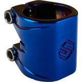 Striker Essence V2 Double Stunt Scooter Clamp - Blue Chrome-ScootWorld.de