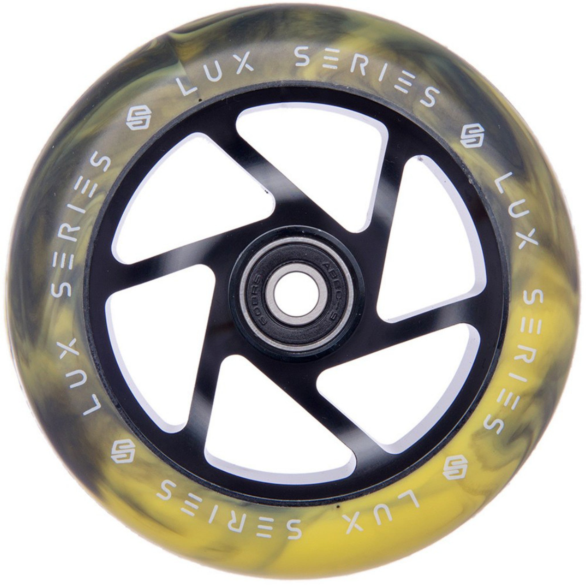 Striker Lux Spoked 110MM Stunt Scooter Rolle - Black/Yellow-ScootWorld.de