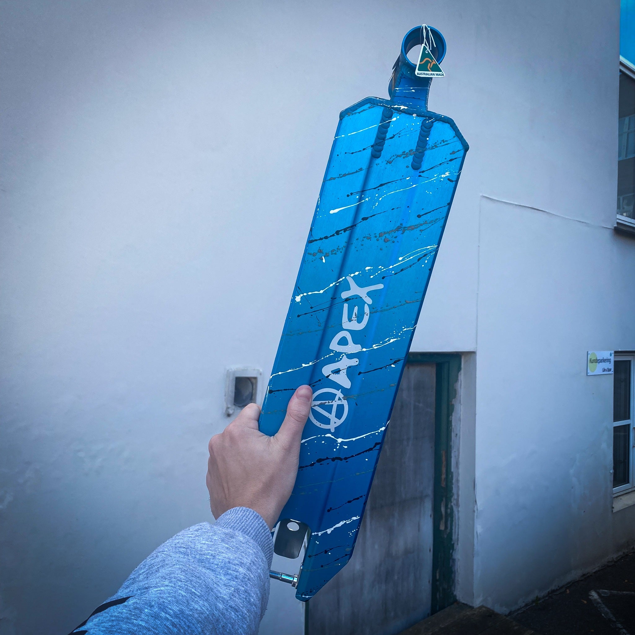 Apex ID Limited 5" Stunt Scooter Deck - Blue Splash-ScootWorld.de