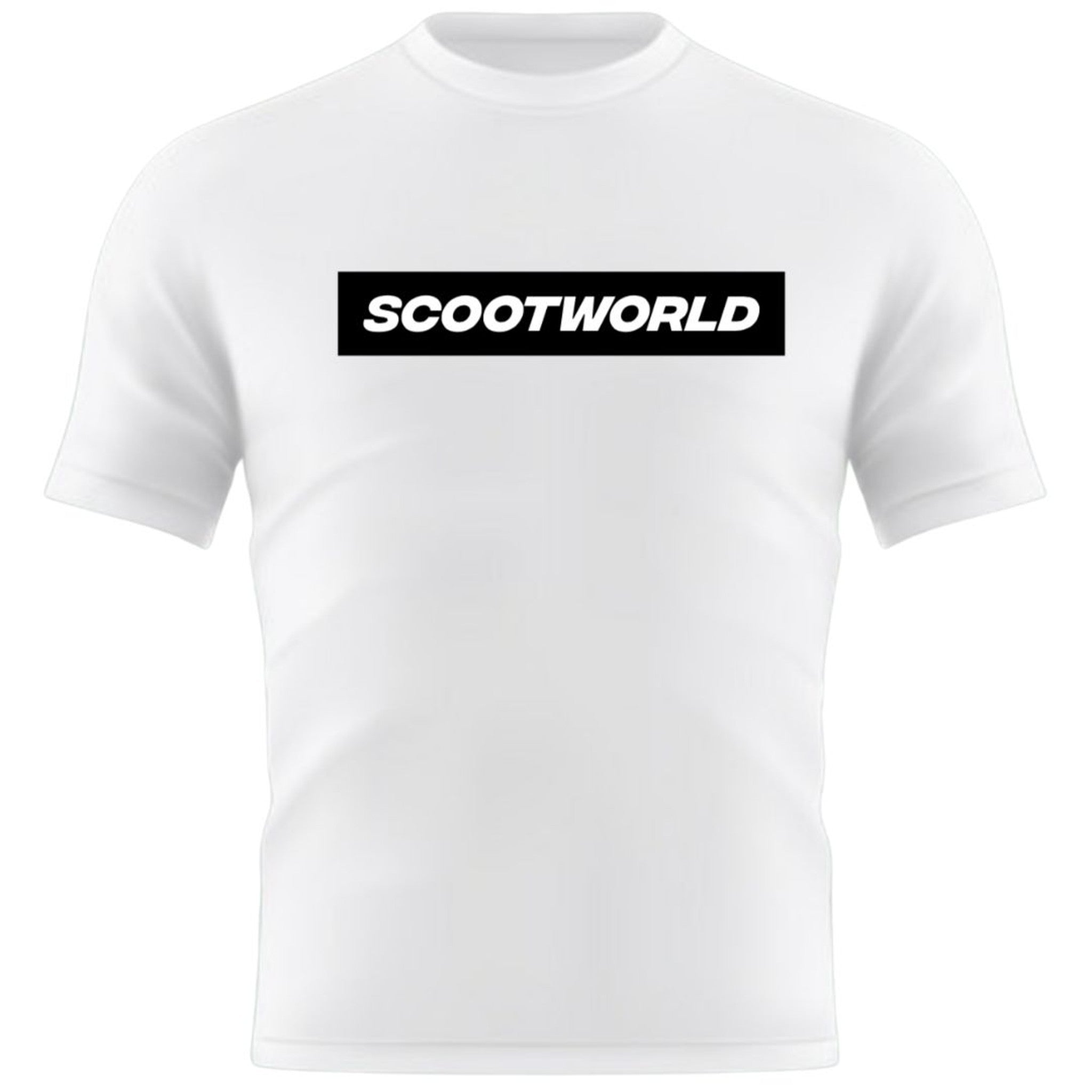 ScootWorld Box Logo Tshirt - White/Black-ScootWorld.de